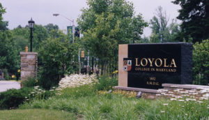 Picture of Loyola Sign (Photo Credit: Loyola University of Maryland)