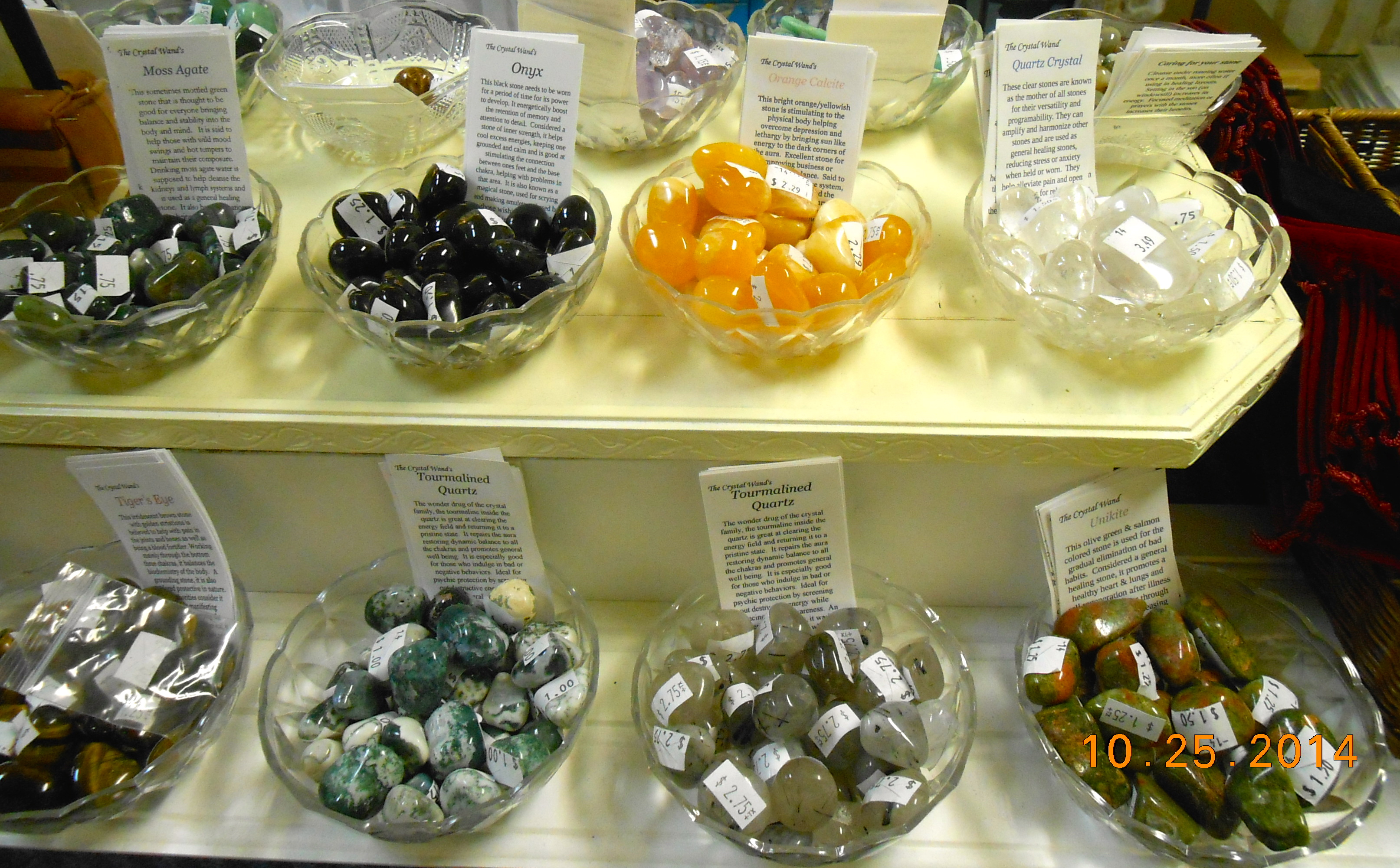 Healing crystals and stones.