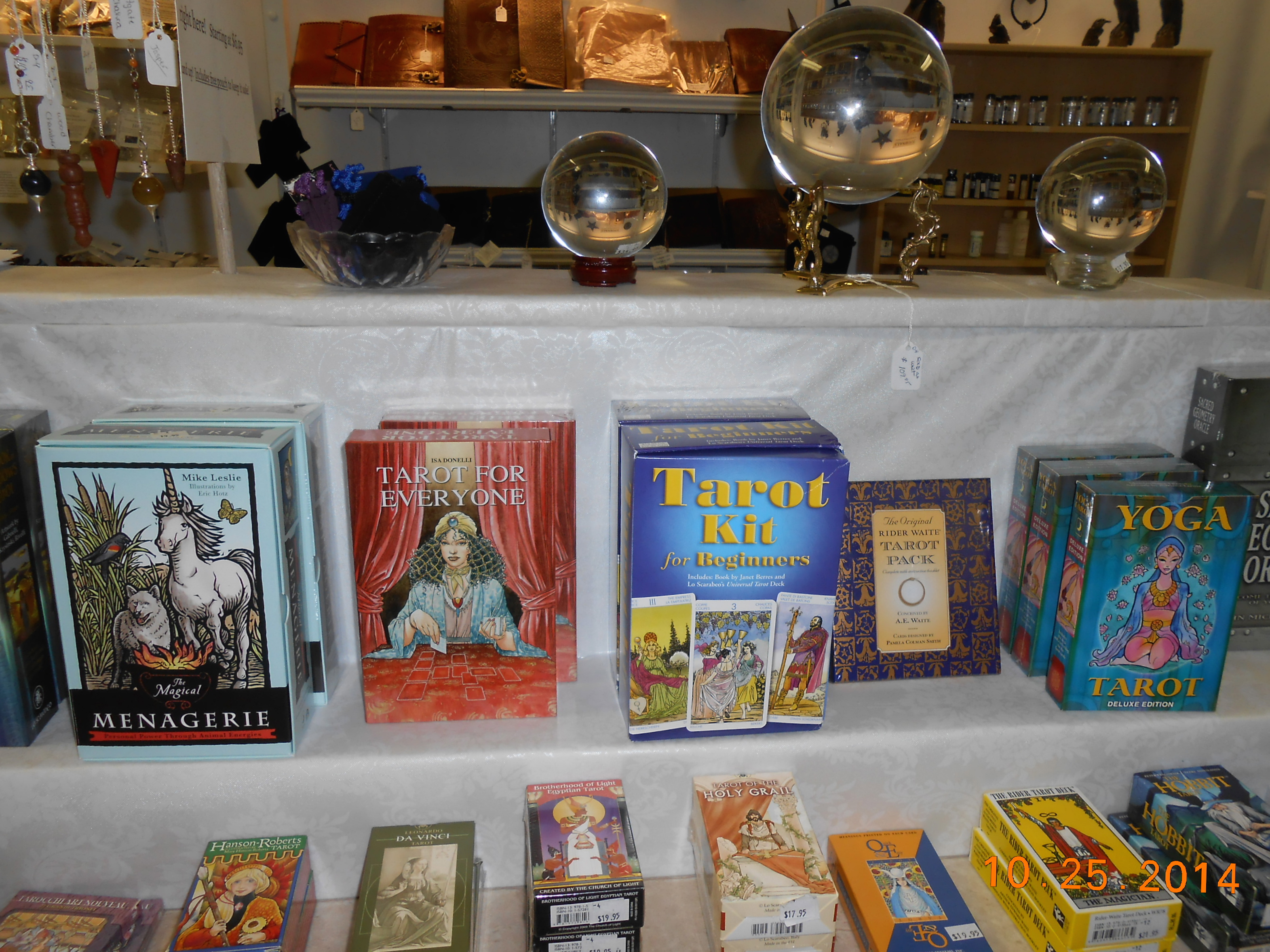 Tarot cards and other books on psychic readings